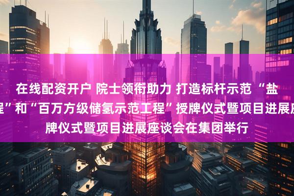 在线配资开户 院士领衔助力 打造标杆示范 “盐穴储氢库示范工程”和“百万方级储氢示范工程”授牌仪式暨项目进展座谈会在集团举行